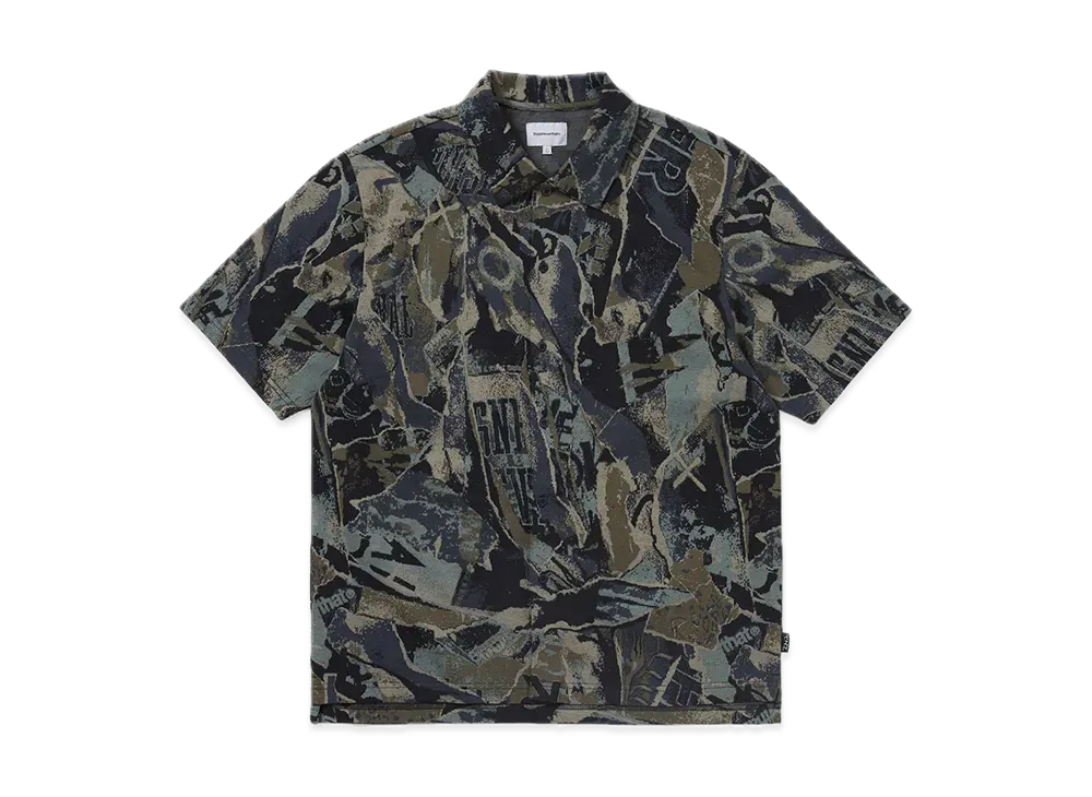 thisisneverthat Jacquard Pattern Button Up Top "Black"