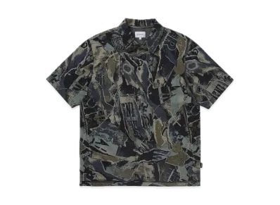 thisisneverthat Jacquard Pattern Button Up Top "Black"