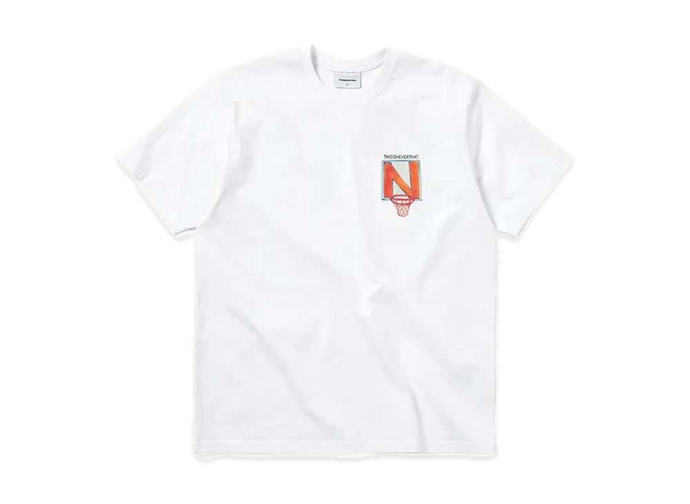 thisisneverthat N Basketball Hoop Tee "White"