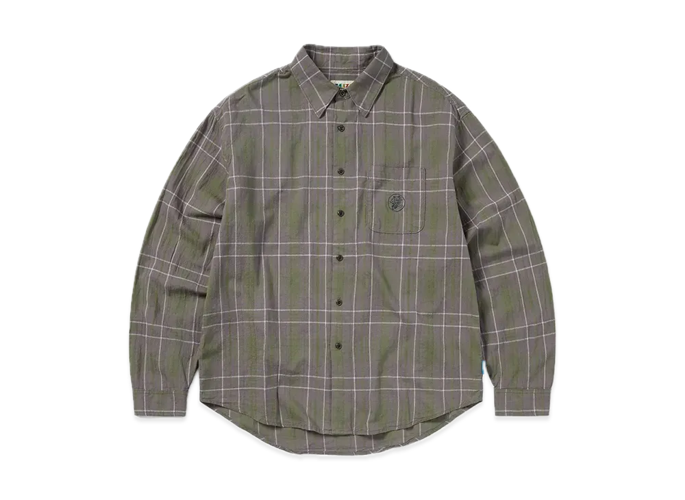 thisisneverthat x Grateful Dead Lightning Bear Plaid Shirt "Light Blue"