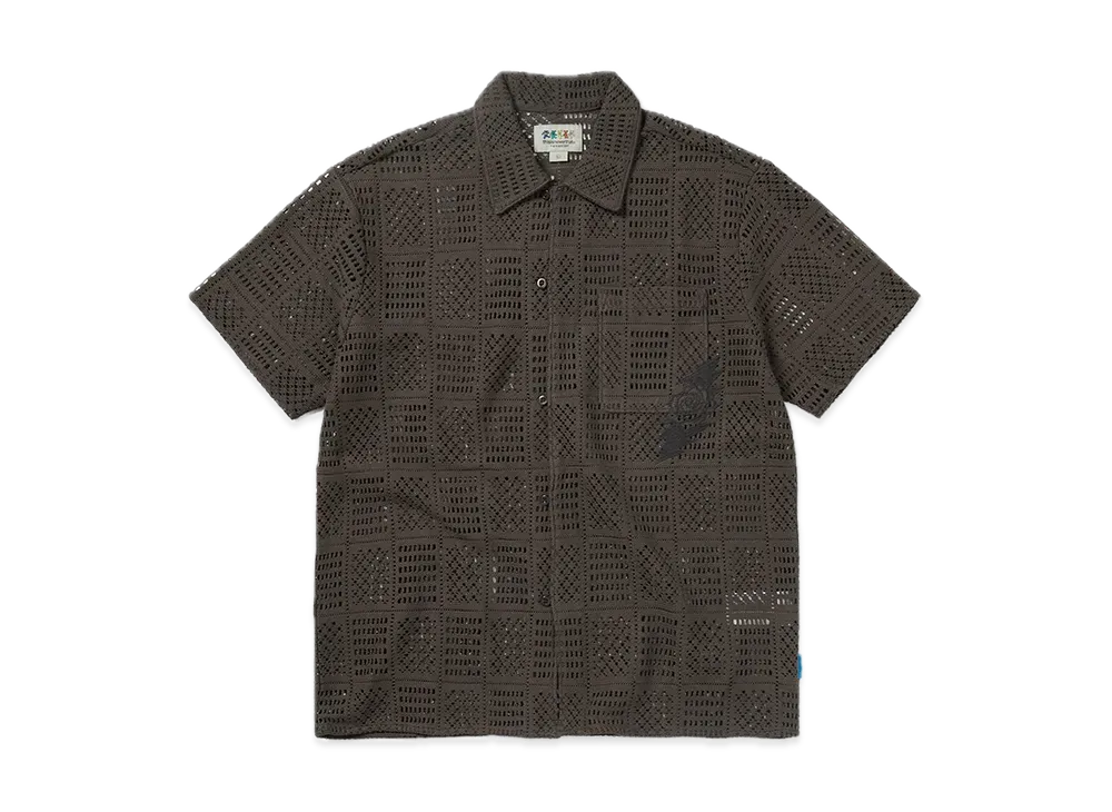 thisisneverthat x Grateful Dead Lightning Mesh S/S Shirt "Brown"