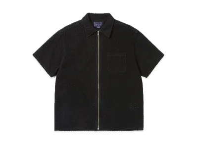thisisneverthat Damaged Denim Zip S/S Shirt "Black"