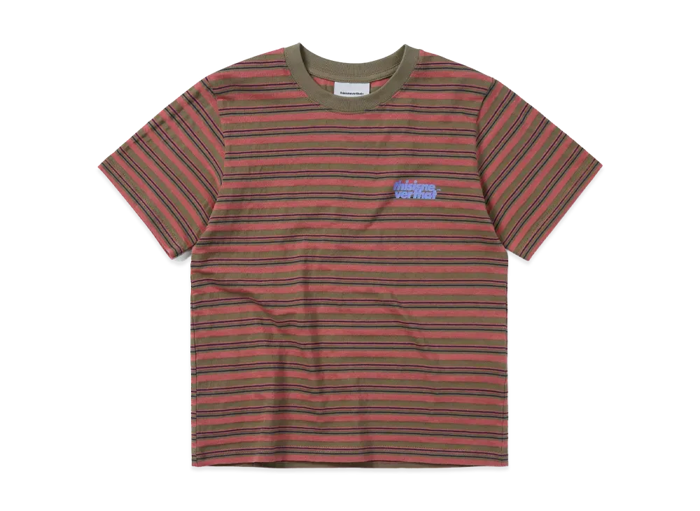 thisisneverthat Striped W Tee "Khaki"
