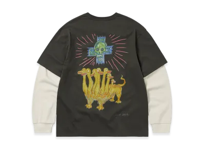 thisisneverthat x Daniel Johnston Layered L/S Tee "Charcoal"