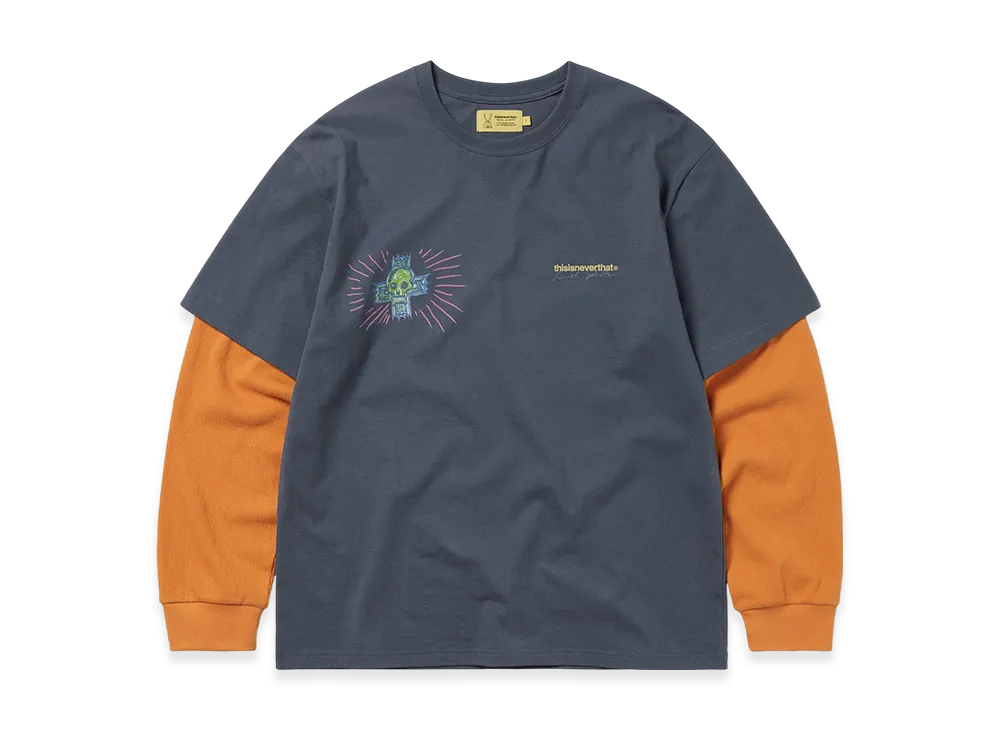 thisisneverthat x Daniel Johnston Layered L/S Tee "Warm Blue"