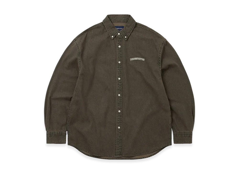 thisisneverthat Washed Denim Shirt "Brown"