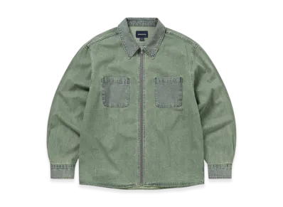 thisisneverthat Washed Denim Zip Shirt "Tint"