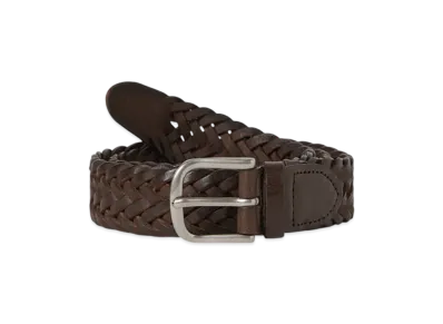 thisisneverthat Leather Mesh Belt "Brown"