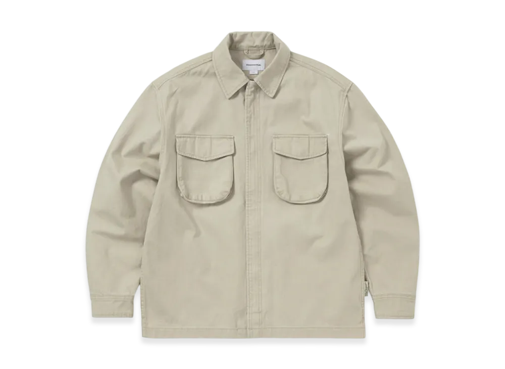 thisisneverthat Washed Zip Shirt "Stone"