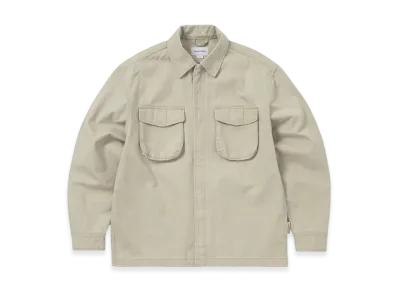 thisisneverthat Washed Zip Shirt "Stone"