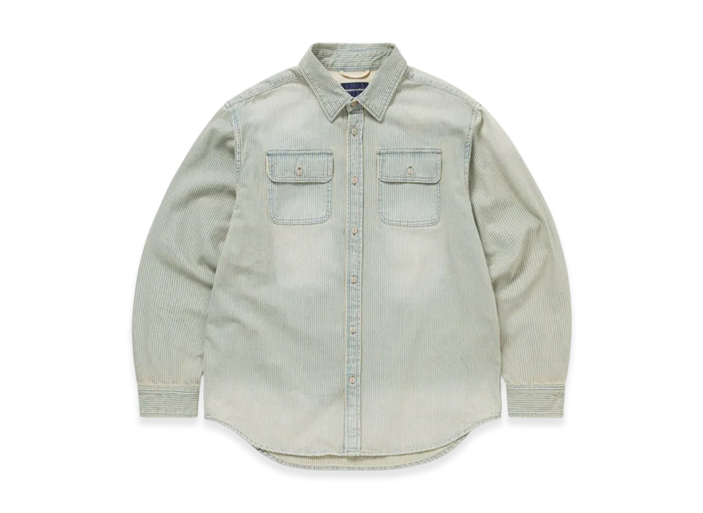thisisneverthat Hickory Denim Shirt "Washed Blue"