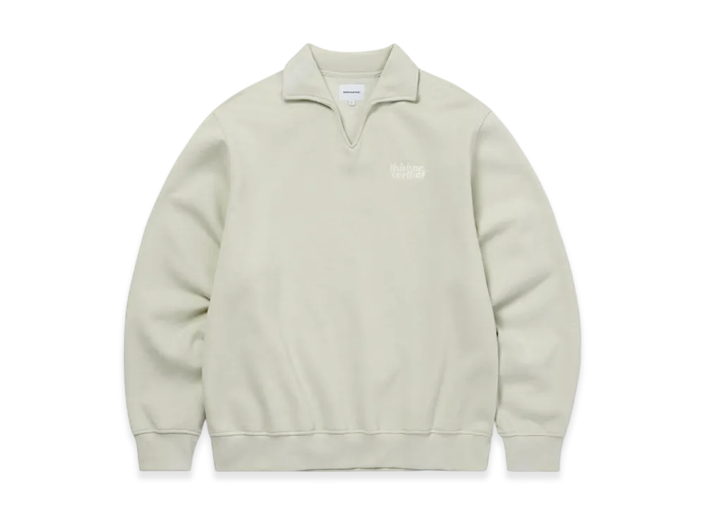 thisisneverthat Open Collar Sweatshirt "Sand"