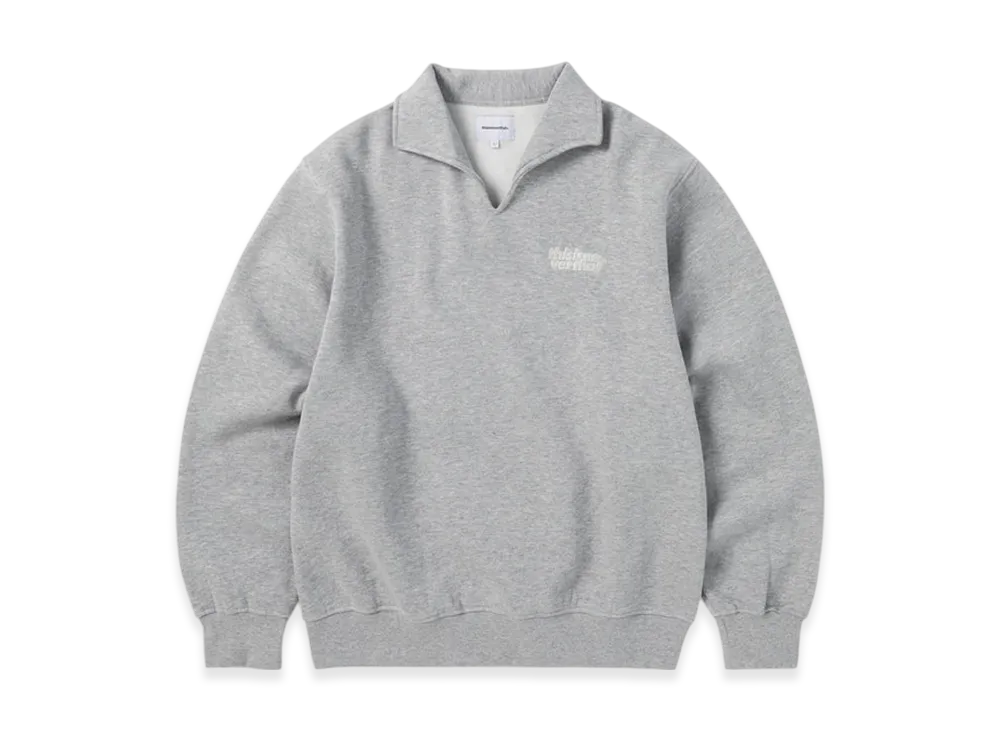 thisisneverthat Open Collar Sweatshirt "Heather Grey"