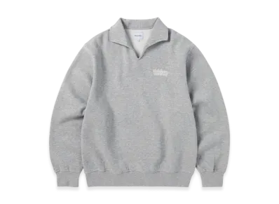 thisisneverthat Open Collar Sweatshirt "Heather Grey"