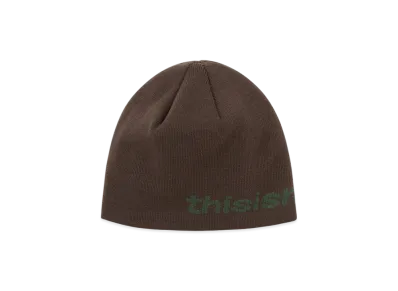 thisisneverthat SP-Logo No Cuff Beanie "Brown"