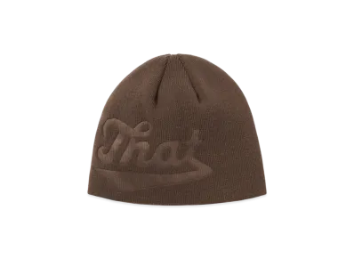 thisisneverthat Debossed That No Cuff Beanie "Brown"