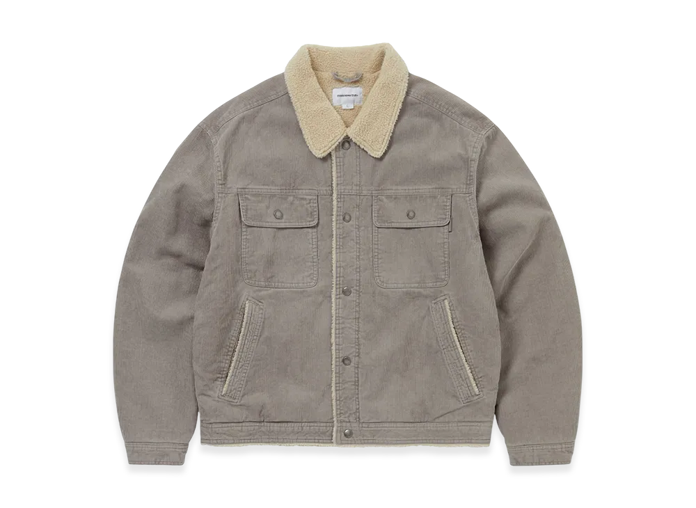 thisisneverthat Sherpa Lined Corduroy Trucker Jacket "Gray"