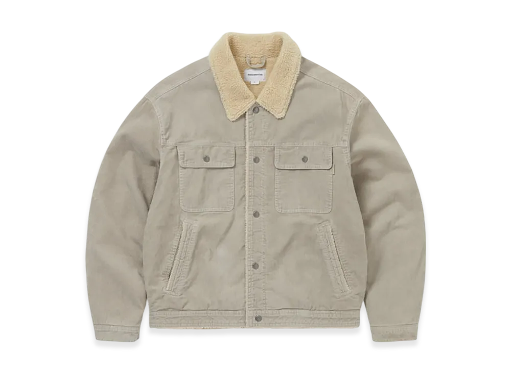 thisisneverthat Sherpa Lined Corduroy Trucker Jacket "Stone"