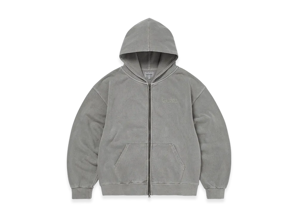 thisisneverthat Waffle Lined Zip Up Hoodie "Dark Grey"