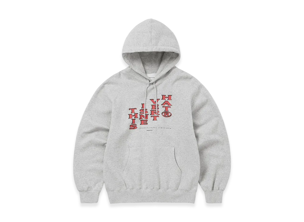 thisisneverthat Vertical Logo Hoodie "Heather Grey"