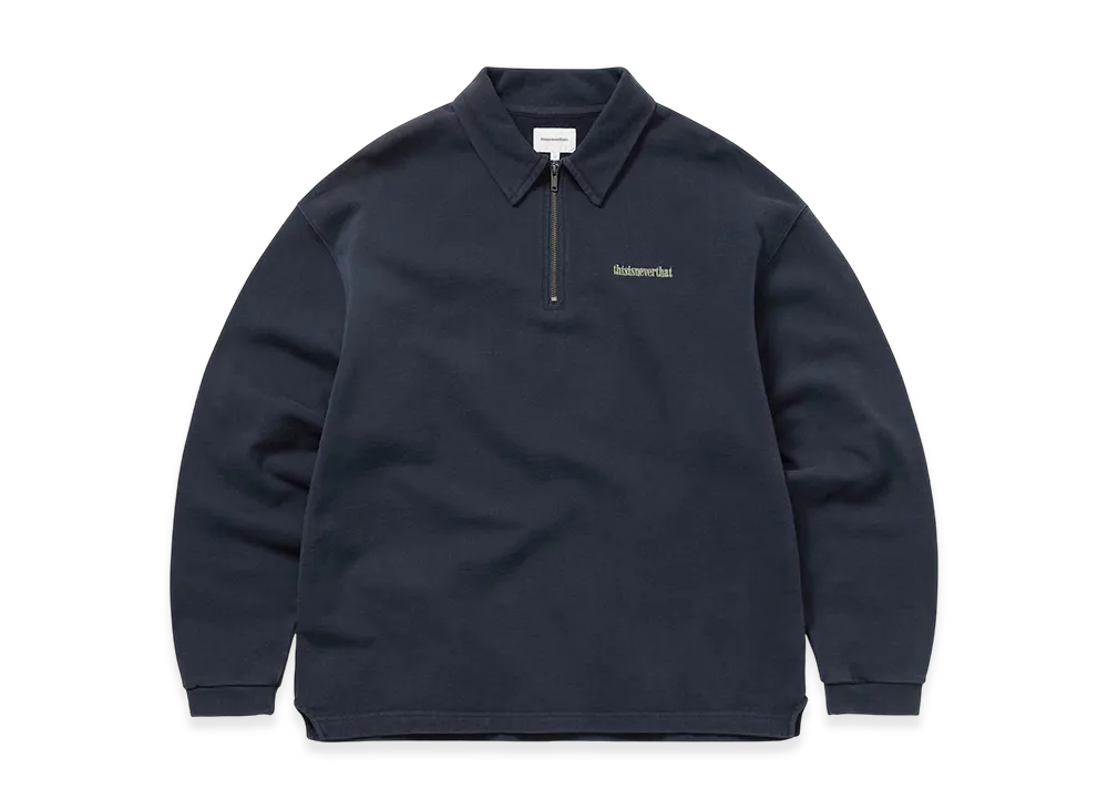 thisisneverthat Half Zip Polo Sweatshirt "Navy"