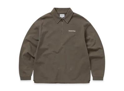 thisisneverthat Half Zip Polo Sweatshirt "Dark Mocha"