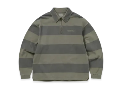 thisisneverthat Half Zip Polo Sweatshirt "Mud"