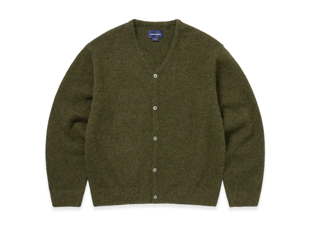 thisisneverthat Hairy Knit Cardigan "Olive Green"