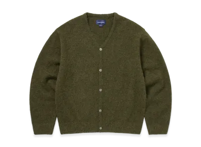 thisisneverthat Hairy Knit Cardigan "Olive Green"
