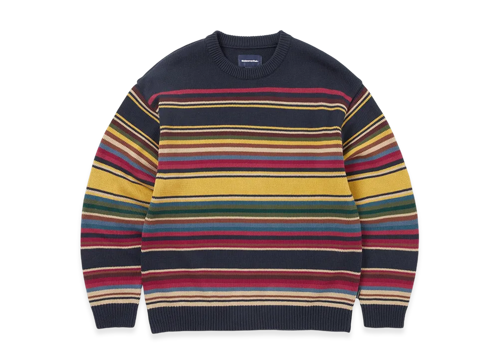 thisisneverthat Multi Striped Sweater "Navy/Yellow"