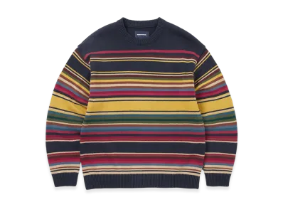 thisisneverthat Multi Striped Sweater "Navy/Yellow"