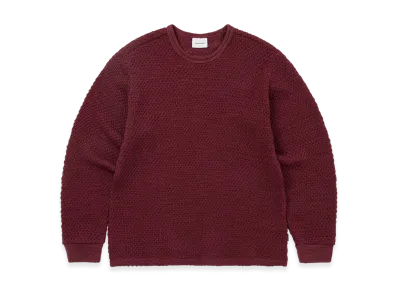 thisisneverthat Wool Crochet Knit L/S Crew "Red"