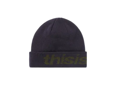 thisisneverthat HSP-Logo Big Cuff Beanie "Navy"