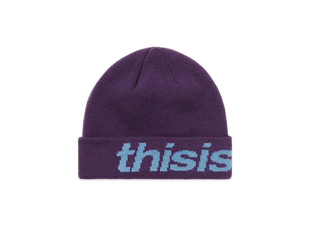 thisisneverthat HSP-Logo Big Cuff Beanie "Purple"