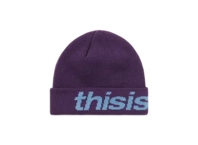 thisisneverthat HSP-Logo Big Cuff Beanie "Purple"