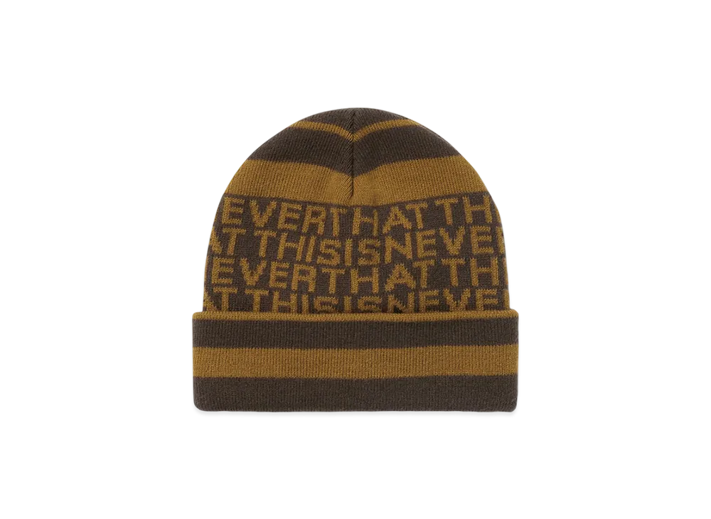 thisisneverthat Striped Jacquard Beanie "Brown"