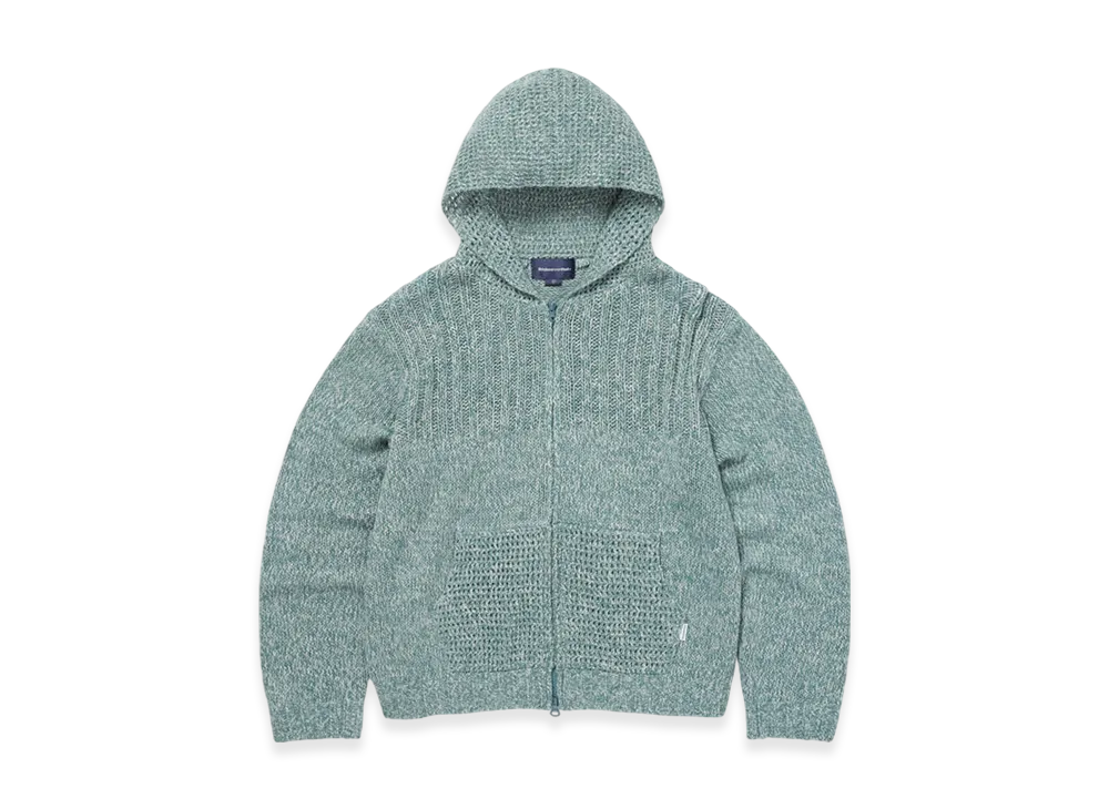 thisisneverthat Crochet Knit Zip Up Hoodie "Light Blue"