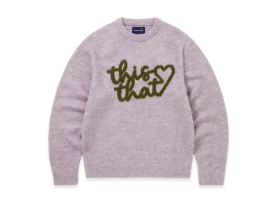 thisisneverthat Heart Logo Knit Sweater "Lavender"