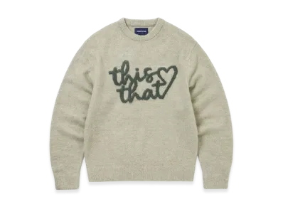 thisisneverthat Heart Logo Knit Sweater "Sand"
