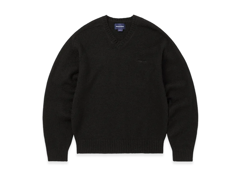 thisisneverthat Brushed V Neck Knit Sweater "Black"
