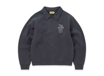 thisisneverthat x Daniel Johnston H.Y.L.A. Half Zip Sweatshirt "Faded Navy"