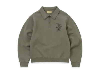 thisisneverthat x Daniel Johnston H.Y.L.A. Half Zip Sweatshirt "Mud"