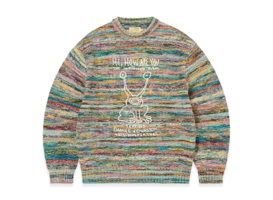 thisisneverthat x Daniel Johnston Frog Knit Sweater "Pink"
