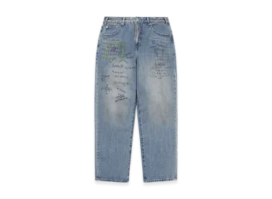 thisisneverthat x Daniel Johnston SONGS of PAIN Denim Pant "Washed Blue"
