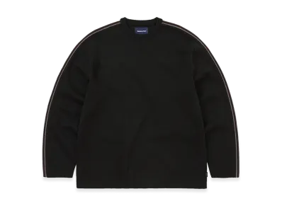 thisisneverthat Striped Sleeve Knit Crew "Black"