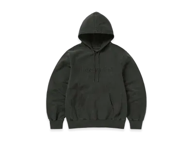 thisisneverthat Overdyed Embroidery Hoodie "Charcoal"