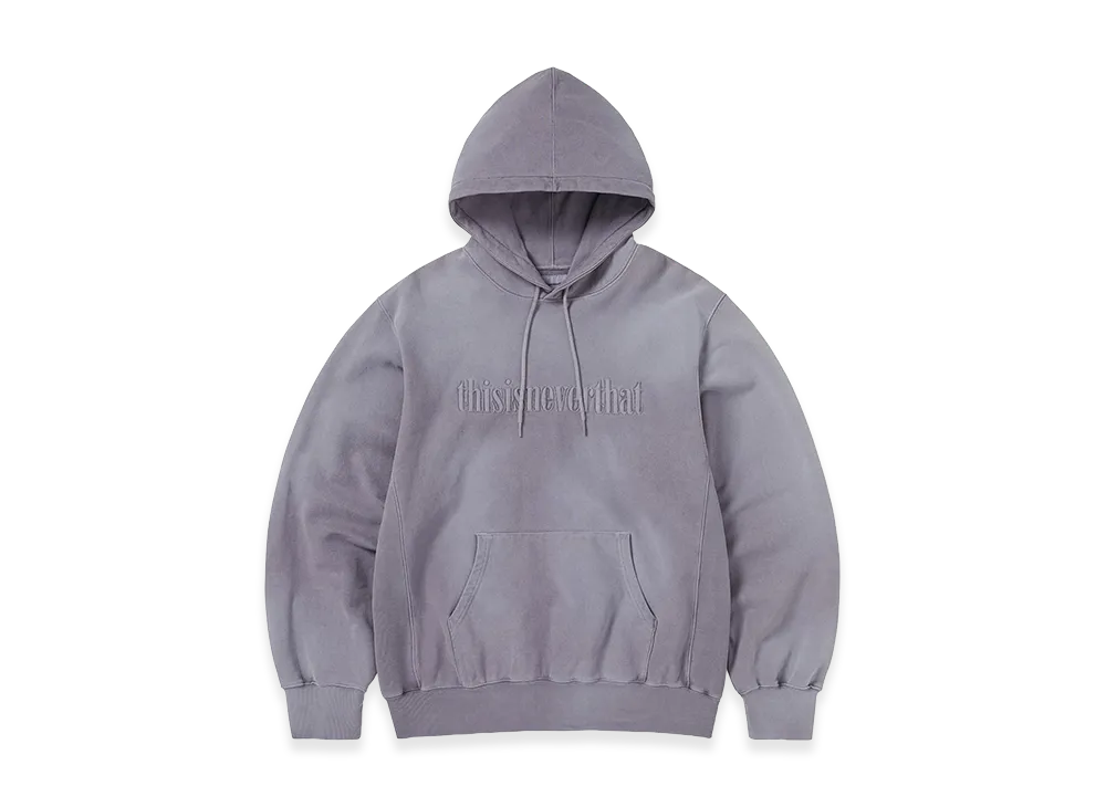 thisisneverthat Overdyed Embroidery Hoodie "Faded Purple"