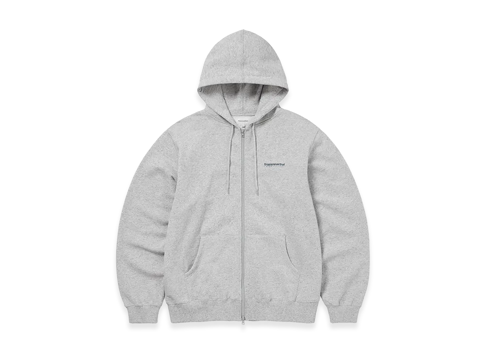 thisisneverthat INTL. Logo Zip Up Hoodie "Heather Grey"