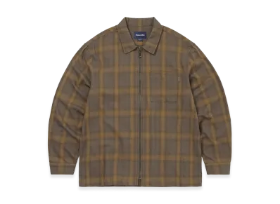 thisisneverthat Nep Check Zip Shirt "Brown"