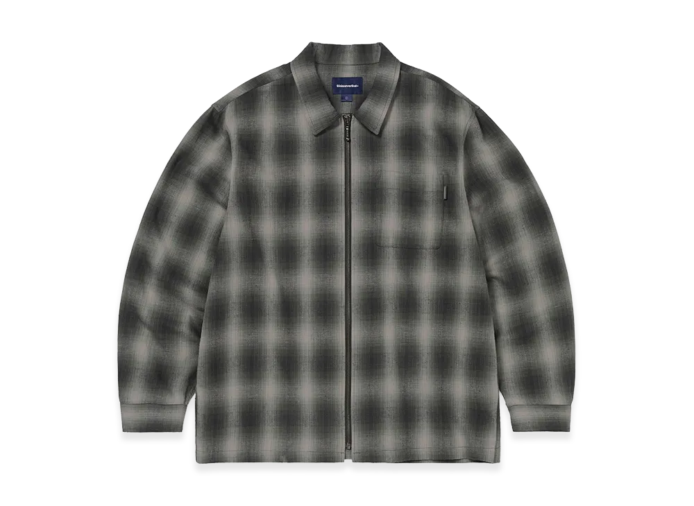 thisisneverthat Nep Check Zip Shirt "Black"
